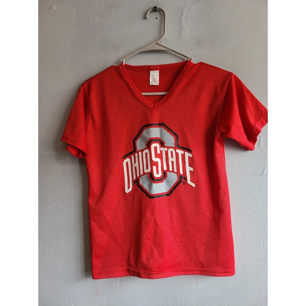 Women's junior's medium OSU Ohio State red jersey shirt short sleeve